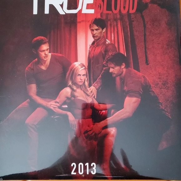 COLLECTORS ~ NEW~ 2013 ~ True Blood Calendar ~ In Cellophane🧛♀️🧛♂️🦇 - Picture 5 of 6